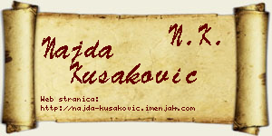 Najda Kušaković vizit kartica